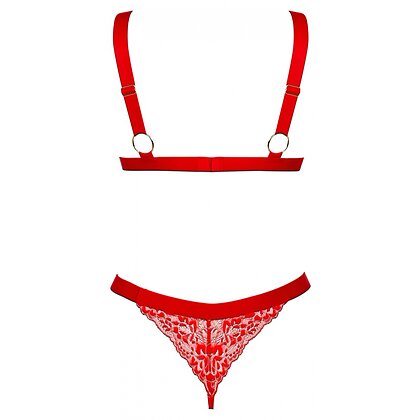 Set Obsessive Elianes 2 Piese Roșu XL-2XL