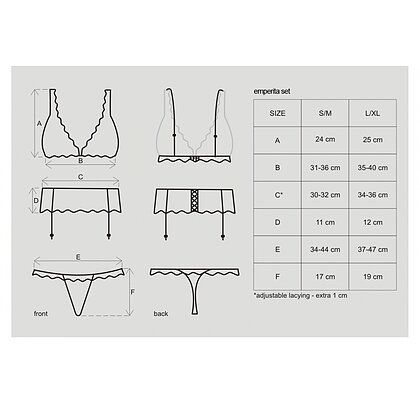 Set Obsessive Emperita Negru L-XL