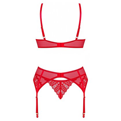Set Obsessive Ingridia 3 Piese Roșu M-L