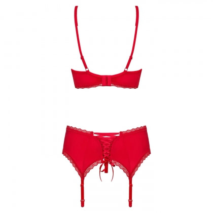 Set Obsessive Jolierose Roșu 2XL