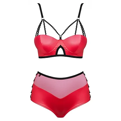 Set Obsessive Leatheria Roșu S-M