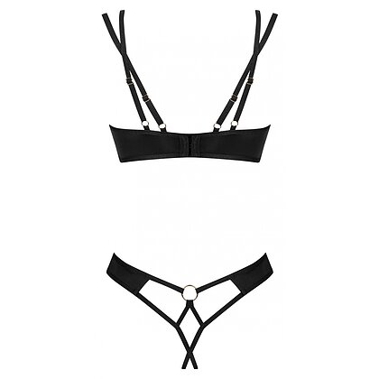 Set Obsessive Nesari Decupat 2 Piese Negru XL-2XL