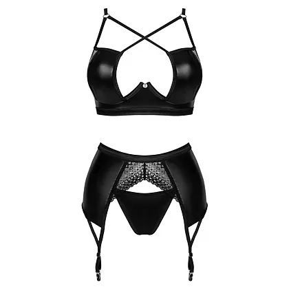 Set Obsessive Norides 3 Piese Negru XS-S