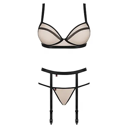 Set Obsessive Nudelia Noir Bej S-M