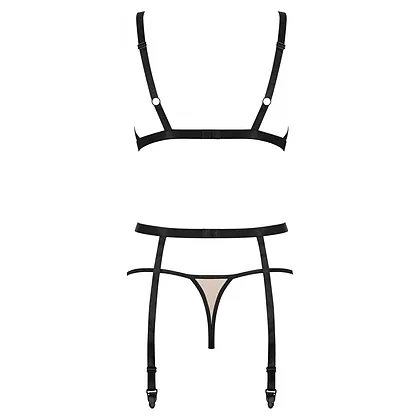 Set Obsessive Nudelia Noir Bej S-M