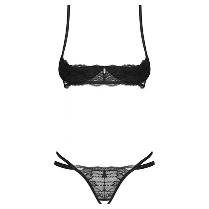 Set Obsessive Nutris Decupat Negru M-L