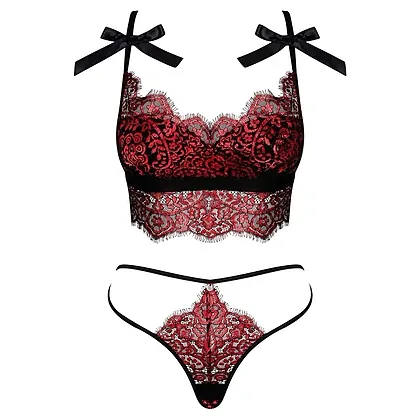 Set Obsessive Redessia Roșu L-XL