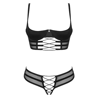 Set Obsessive Roxelia Decupat Negru XS-S