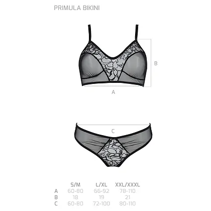 Set Passion Eco Primula Bikini Negru L-XL