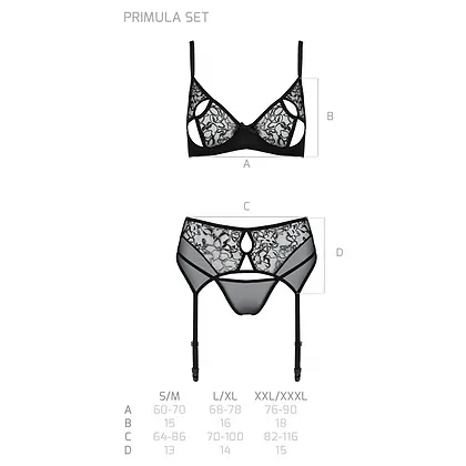 Set Passion Eco Primulă Negru L-XL
