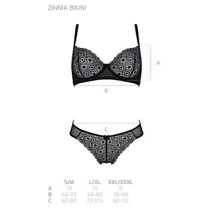 Set Passion Eco Zzinnia Negru S-M