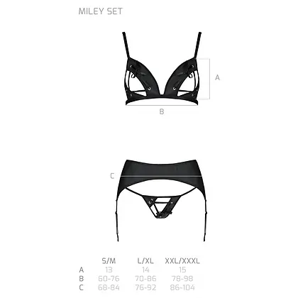 Set Passion Miley Negru L-XL