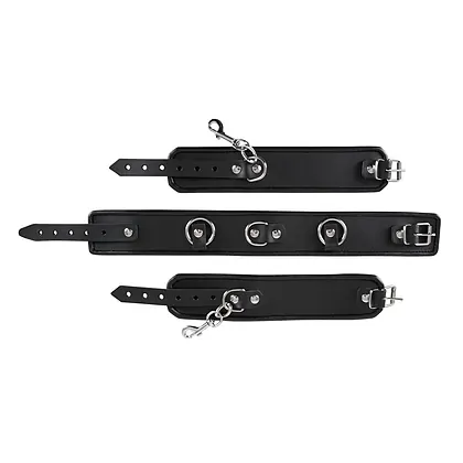 Set Zgardă Și Cătușe Mâini Zado Negru