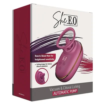 She.E.O. Pompa Clitorală Limbă Rotativă - 9 Moduri, 3 Nivele