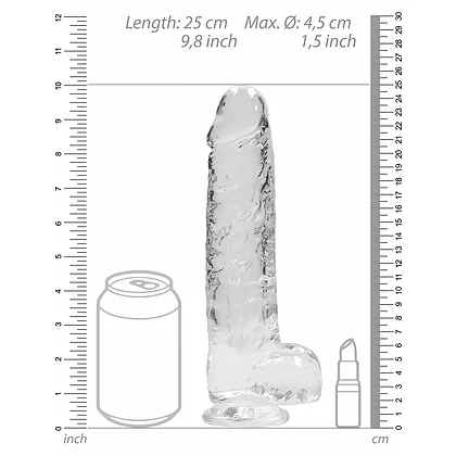 Shots 23 cm Realistic Dildo Transparent