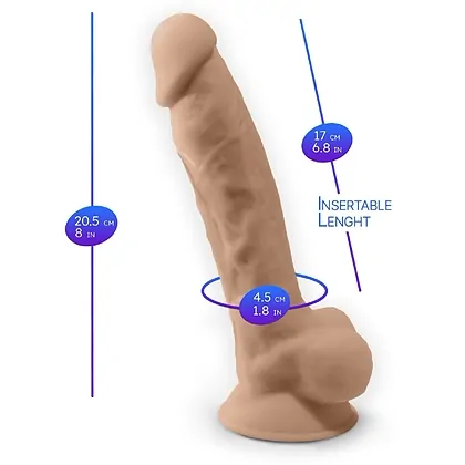 Silexd Dildo Realist 20 cm, 10 Funcții, Reîncărcabil