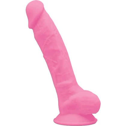 SILEXD Pink 7 — Dildo silicon Strălucitor 17.6 cm Roz