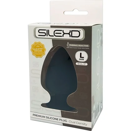 SILEXD Plug Anal Premium L – silexpan Ø7.2 cm Negru