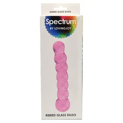 Spectrum Ribbed Glass Dildo Roz
