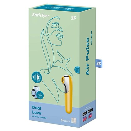 Stimulator Clitoridian Satisfyer Dual Love Air Pulse Galben