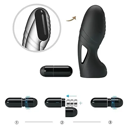 Stimulator Cu Vibrații Clitoris Pretty Love Alan Negru