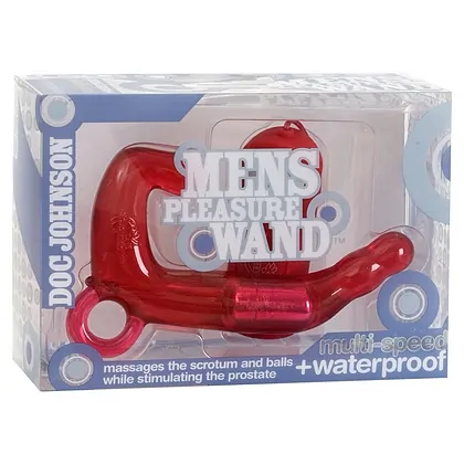 Stimulator Mens Pleasure Wand Rosu