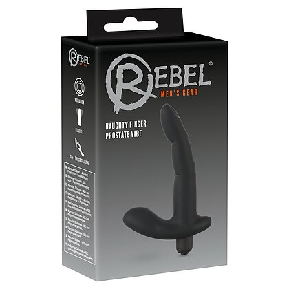 Stimulator Prostată Finger Rebel Naughty Negru