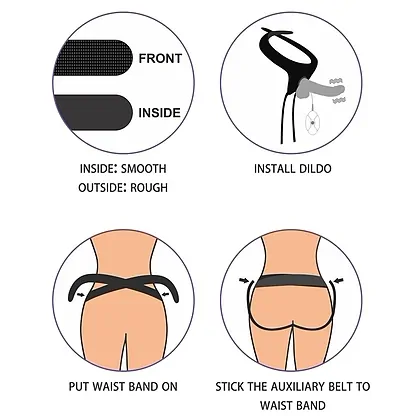 Strap-On Ajustabil Cu 10 Funcții De Vibrație Maro