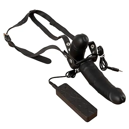 Strap On Cu Vibrații Double Thruster Negru