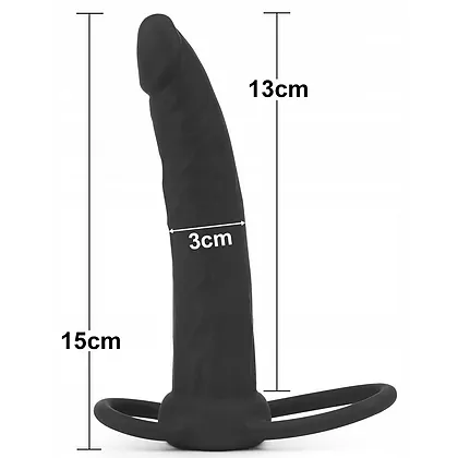 Strap-On Stimulare Anală Double Prober Negru