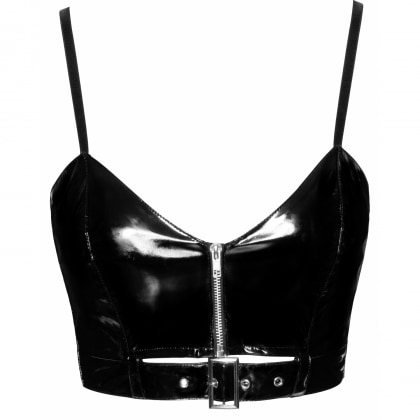 Sutien Black Level Vinyl Top Emma Negru S