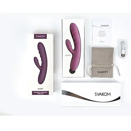 Svakom Avery Lilac — Rabbit 5x Impingere, Reîncărcabil