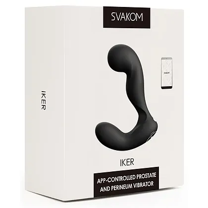 Svakom Iker App Controlled Prostate and Perineum Vibrator Negru