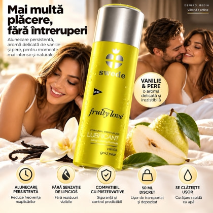 Lubrifiant Comestibil cu Aromă de Vanilie și Pere 50 ml
