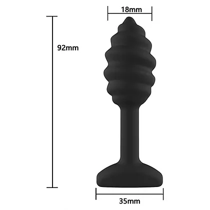 Swirl Anal Plug Negru