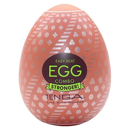 Tenga HARD BOILED II Ou Textura Spiralata Discret Alb