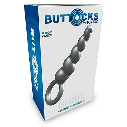 ToyJoy Plug Anal Din silicon Metalizat, Diam. 2.9 cm, Gri