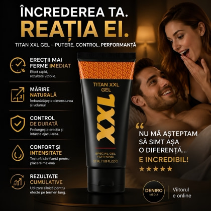 Titan Gel XXL Pentru Mărire Penis,  Erecție și Întârziere Ejaculare