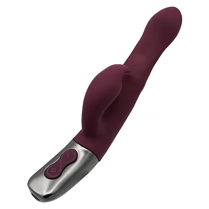 Titanz NMC 21.5cm — 10 Vibrații + 10 Rotații, Reîncărcabil Roșu