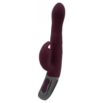 Titanz NMC 21.5cm — 10 Vibrații + 10 Rotații, Reîncărcabil Roșu
