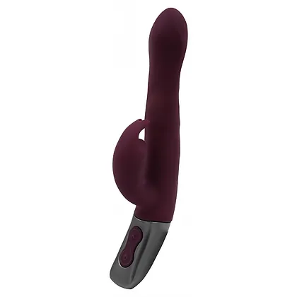 Titanz NMC 21.5cm — 10 Vibrații + 10 Rotații, Reîncărcabil Roșu