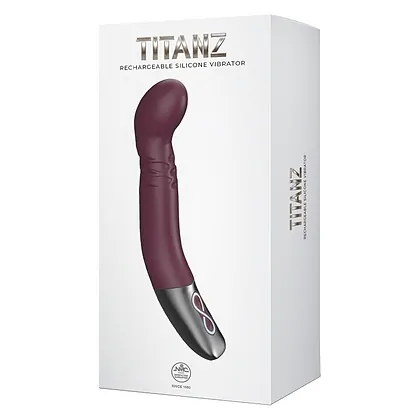 Titanz Rubine Red: Vibrator 10 Vibrații + 10 Rotații Roșu