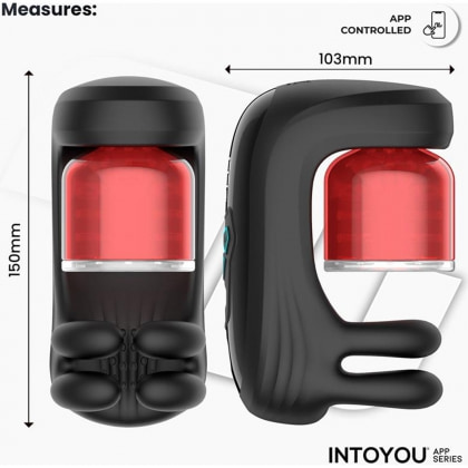 Torky - Compressing Rotating Masturbator with App Control Negru