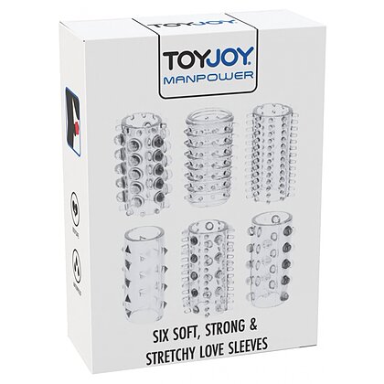 ToyJoy Power Sleeve Set 6 Manșoane Elastice Transparente