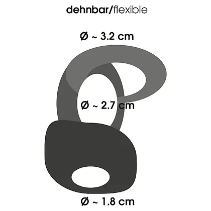 Triple Ring Inel Penis și Scrot Negru