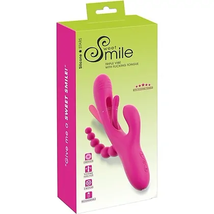 Triple Vibe Flicking – 3 Motoare, 7 Viteze, Reîncărcabil Roz