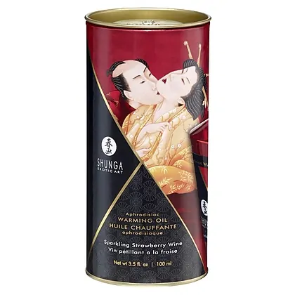 Ulei de Masaj Afrodisiac cu Bule de Șampanie și Senzație de Căldură 100ml