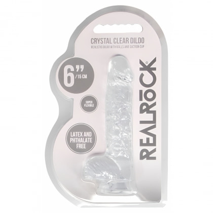 Ultra Realistic 17cm Cu Testicule Transparent