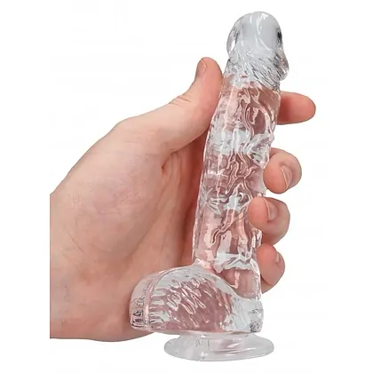 Ultra Realistic 17cm Cu Testicule Transparent