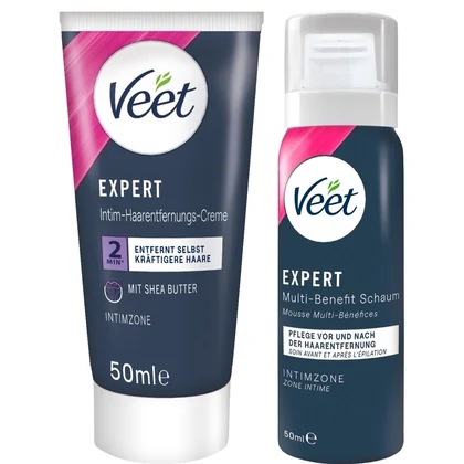 Veet EXPERT Set Epilare Intimă Cremă și Spumă